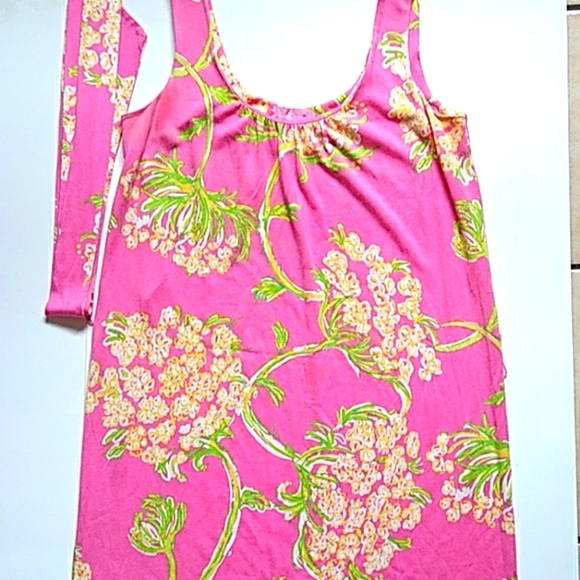 Lilly Pultizer Dress Pink Silk  XS - Picture 1 of 10